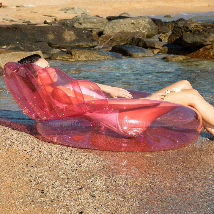 Sunnylife Luxe Pool Ring Shell Neon Coral 