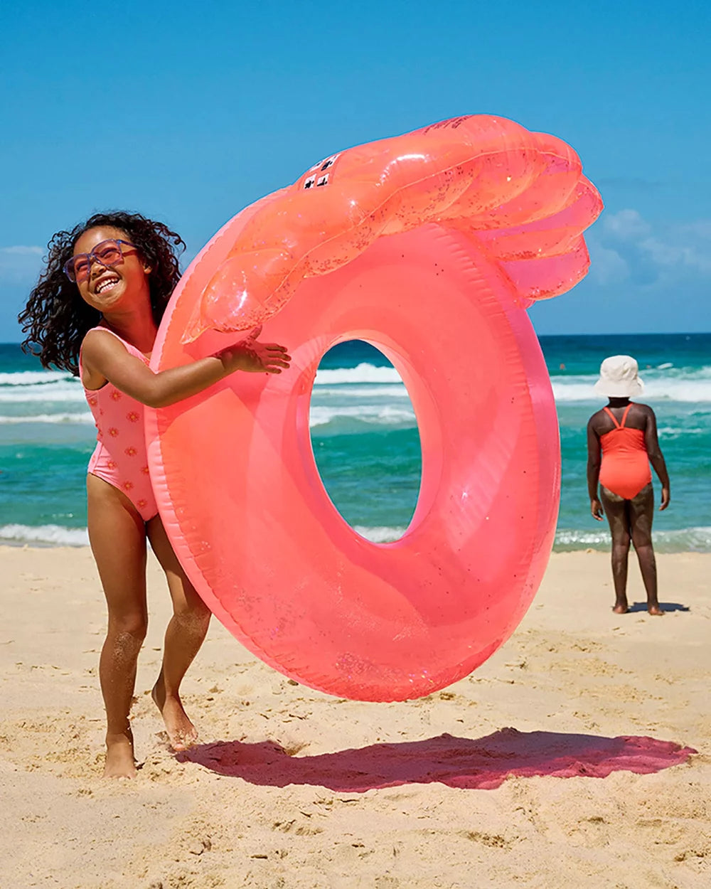 Sunnylife Luxe Pool Ring Shell Neon Coral 