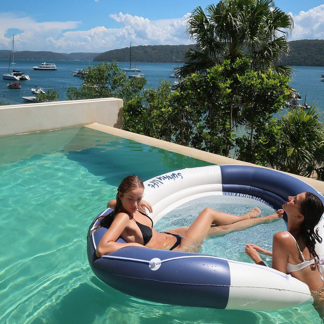 Sunnylife Luxe Twin Hammock Float - Le Weekend Navy 