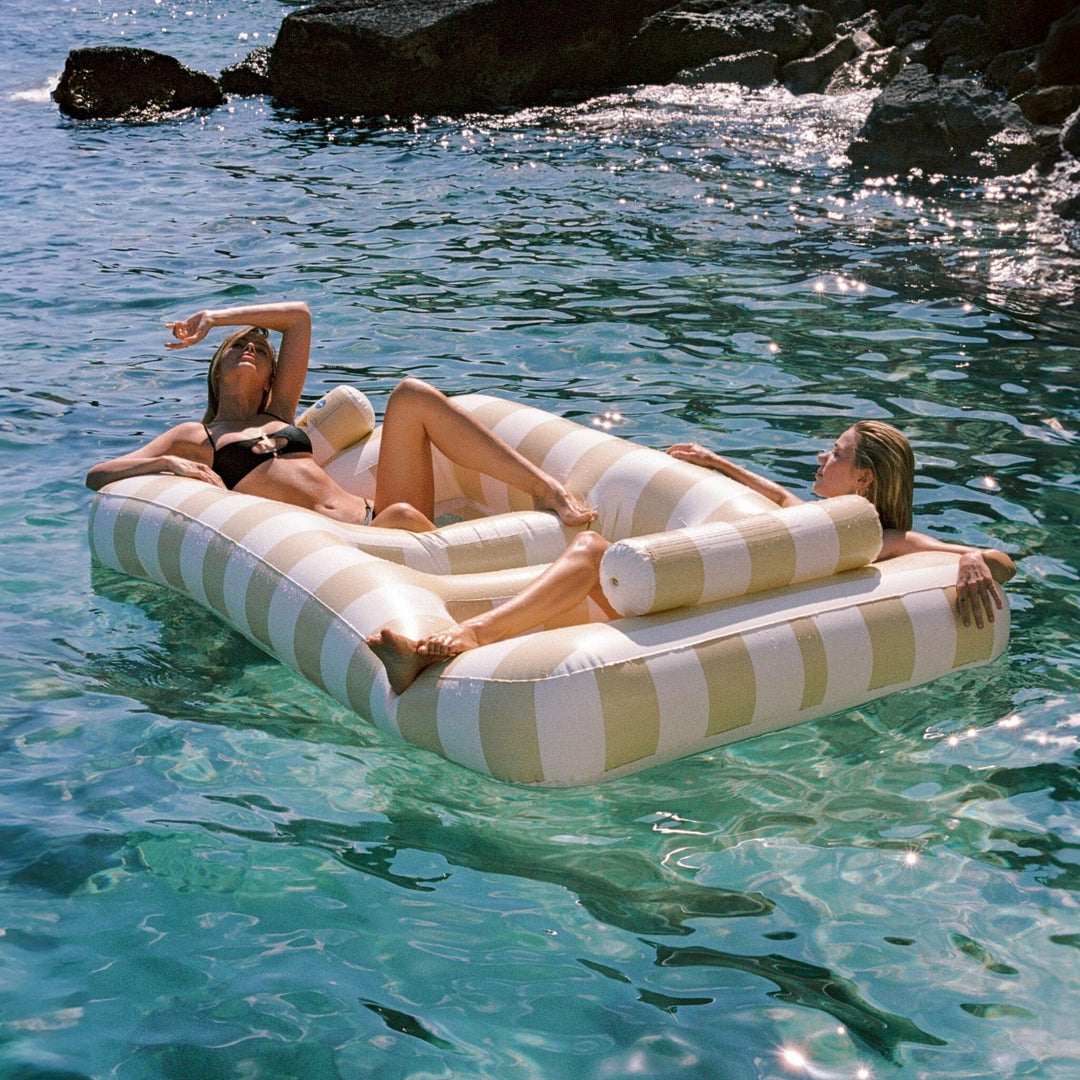 Sunnylife Luxe Twin Hammock Float - Mango Bay Soft Mustard 