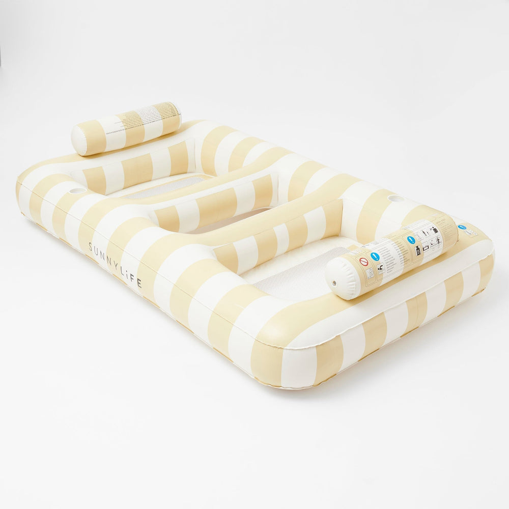 Sunnylife Luxe Twin Hammock Float - Mango Bay Soft Mustard 