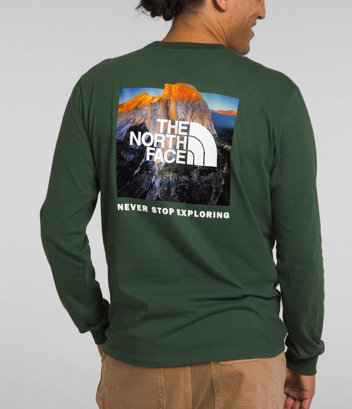 The North Face Box NSE Long Sleeve Tee Pine Needle / Photo Real / Graphics L 