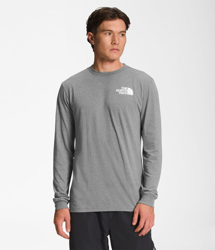 The North Face Long Sleeve Box NSE T-Shirt Medium Grey Heather / TNF Black S 