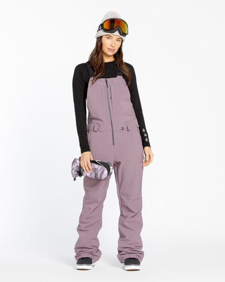 Volcom Swift Bib Womens Overalls Dusty Lavender S 