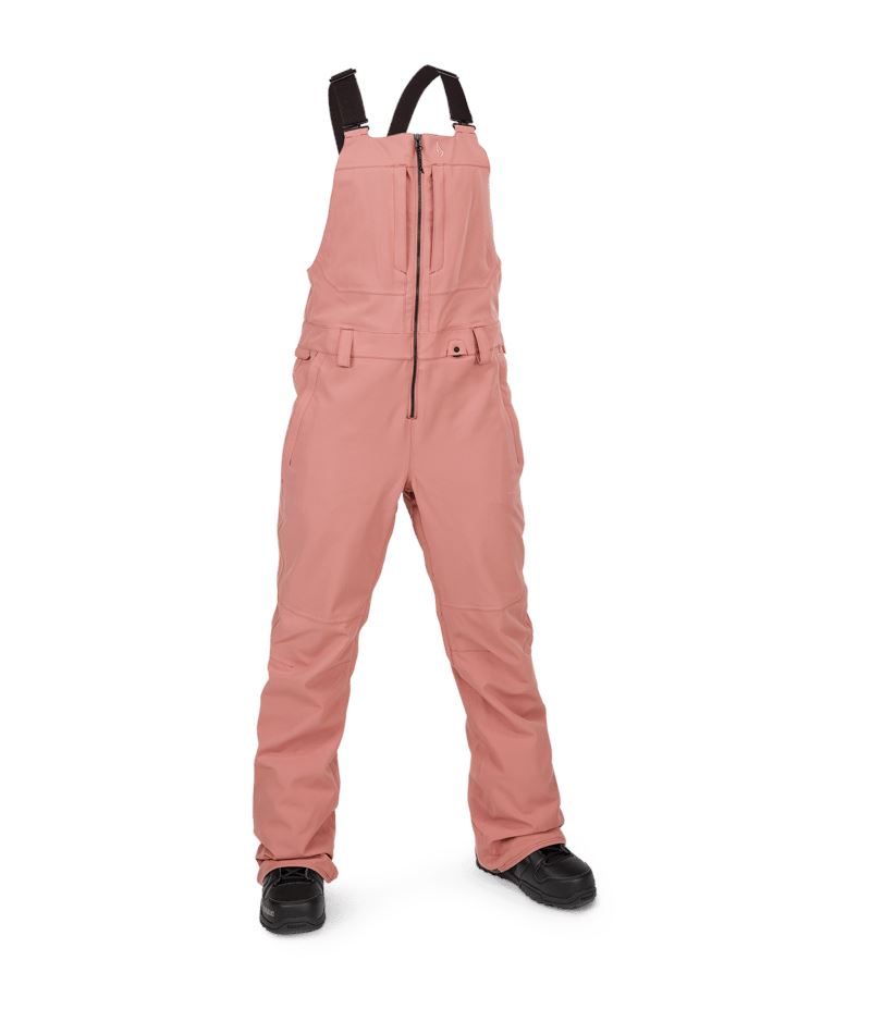 Volcom Swift Bib Womens Overalls Earth Pink XS 