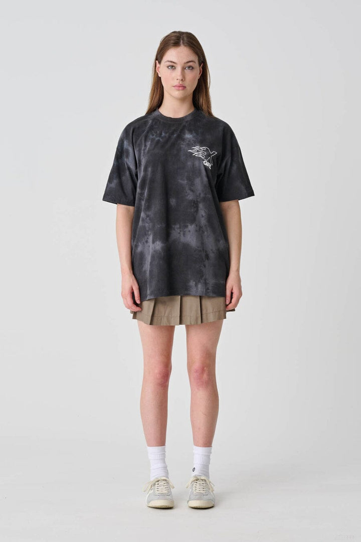 X-Girl Burning X Logo Relaxed T-Shirt 