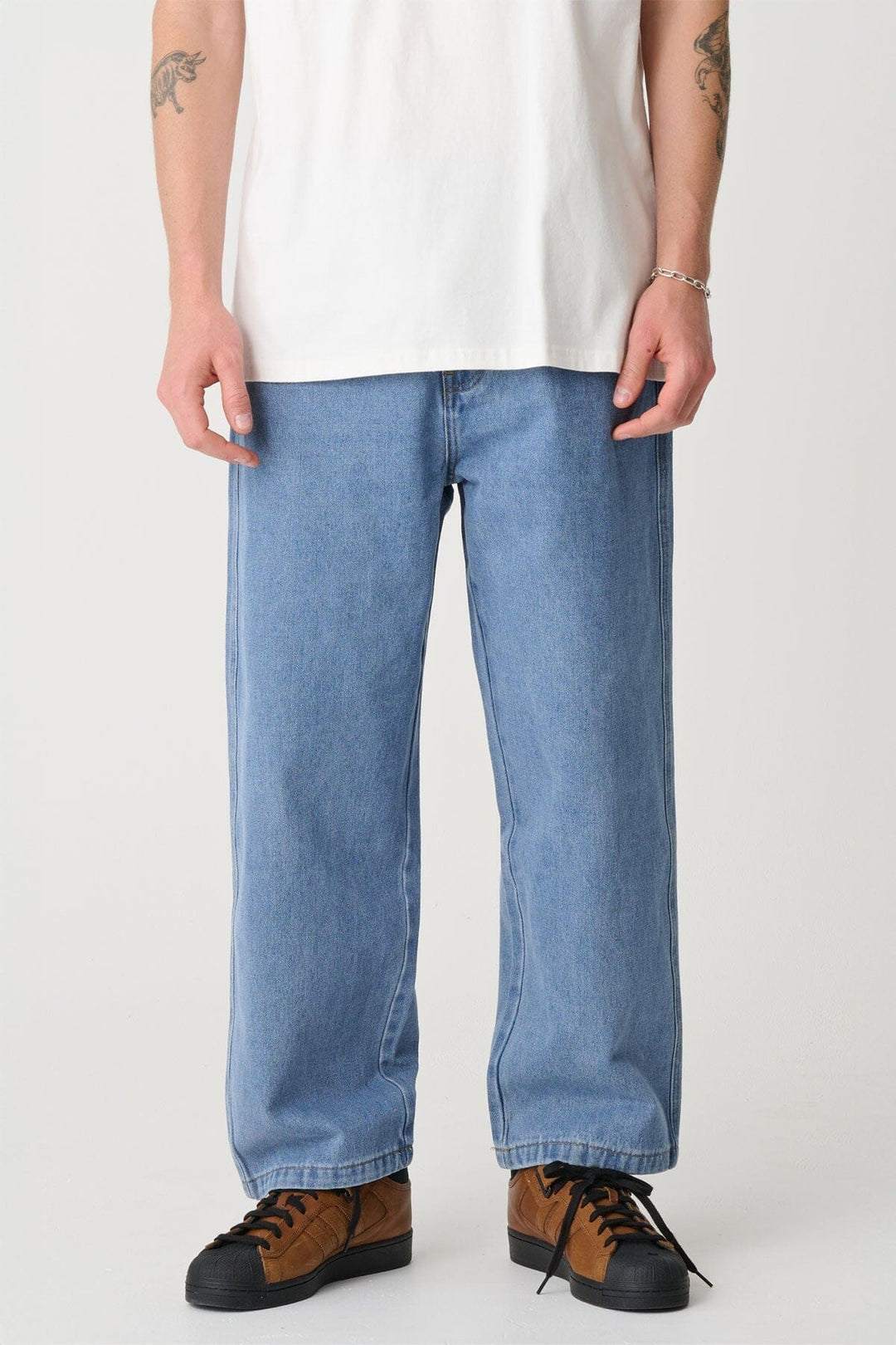 X-Large 91 Bull Denim Pants - Mid Blue 