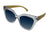 Bamboo Blonde Fashion Polarised Sunglasses Blue / Grey Gradient 