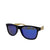 Bamboo Blonde Wayfarer Style Sunglasses Black / Blue 