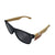 Bamboo Blonde Wayfarer Style Sunglasses Matt Black / Grey Lens 
