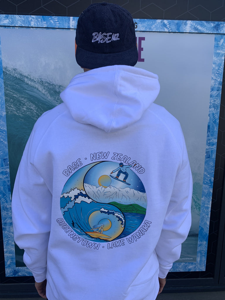 BaseNZ Yinyang Hoodie White XS 