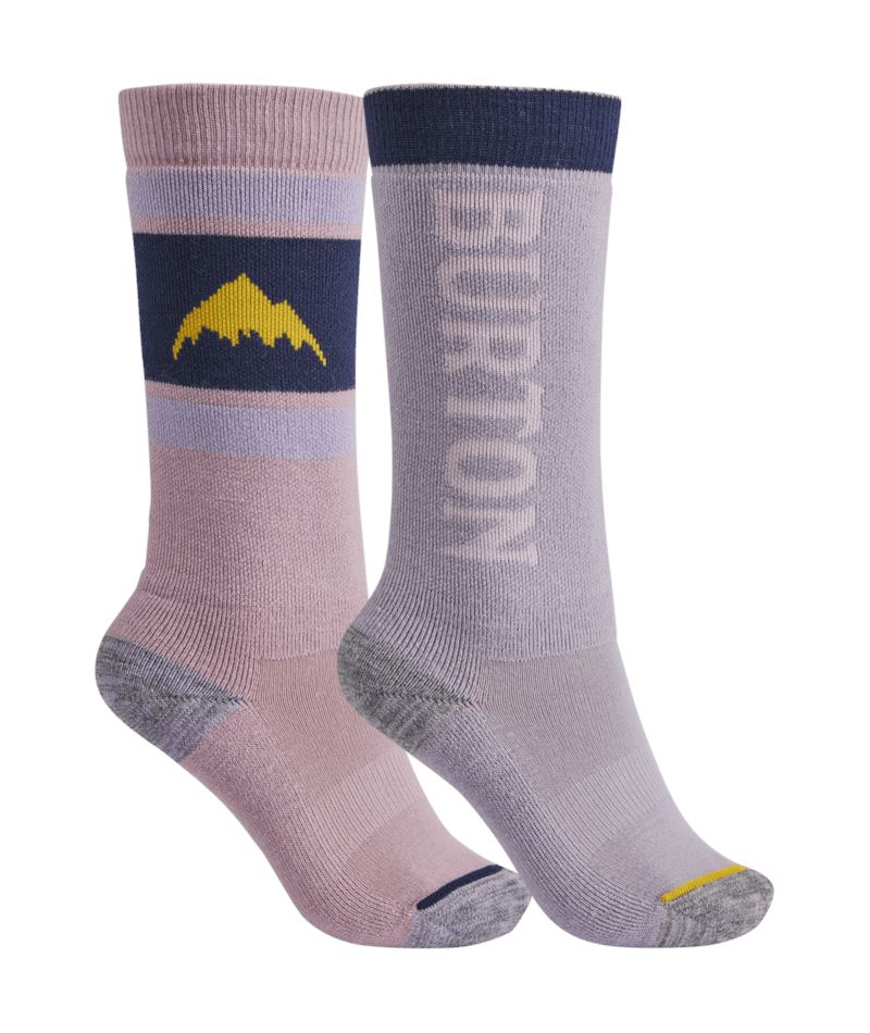 Burton Weekend Midweight Youth Sock 2-Pack Orchard Bouquet / Foxglove Violet M / L 