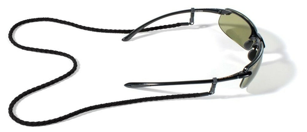 Croakies Suede Leather Loop End Eyewear Retainer Black 