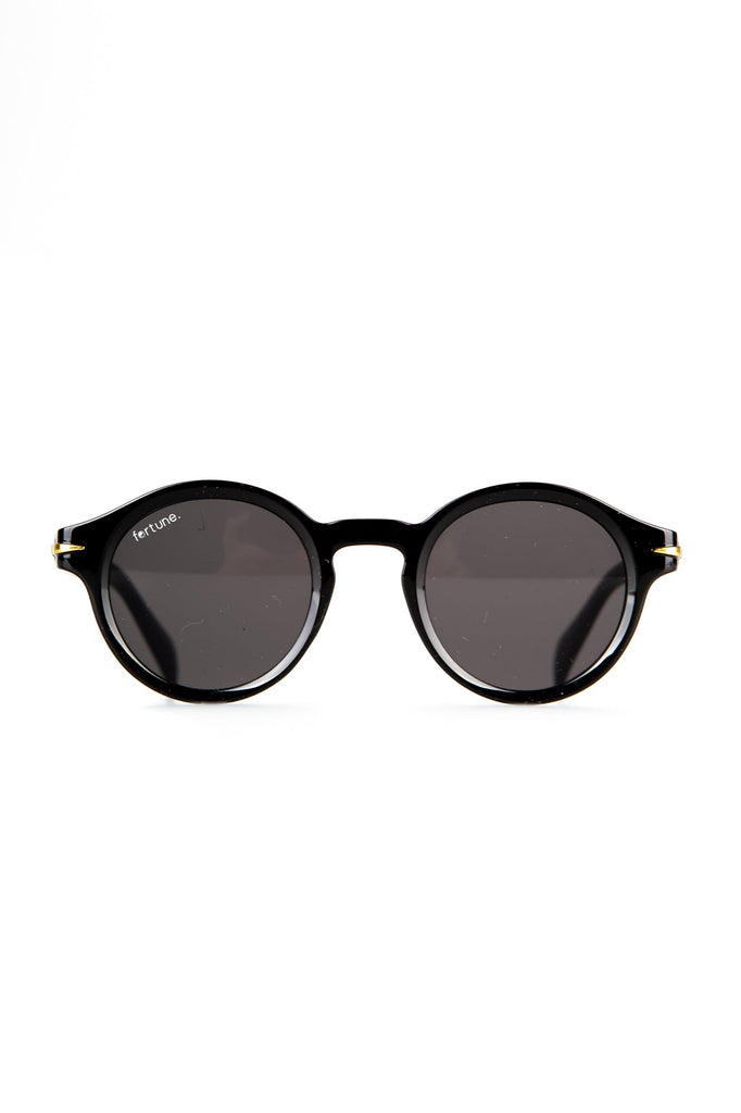 Fortune Vice Versa Sunglasses Black Gold / Grey Lens 