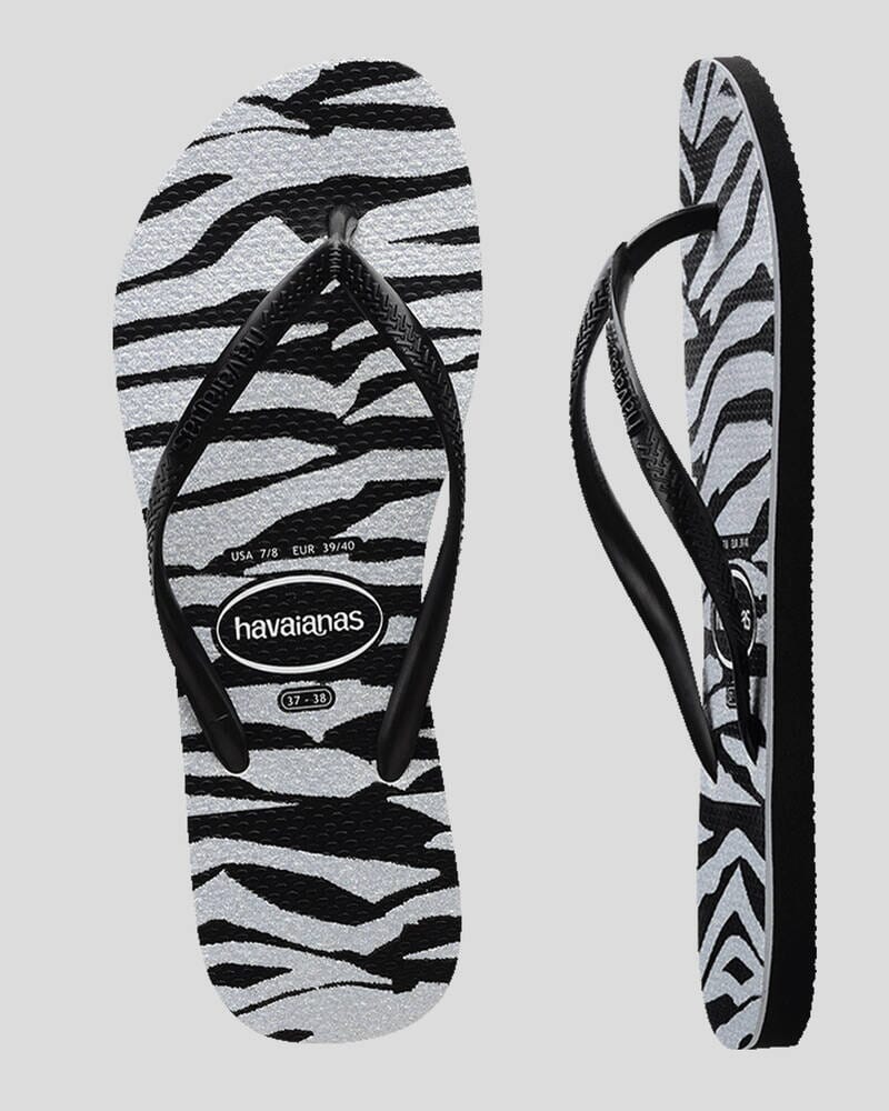 Havaianas Slim Animals Glitter Jandals 