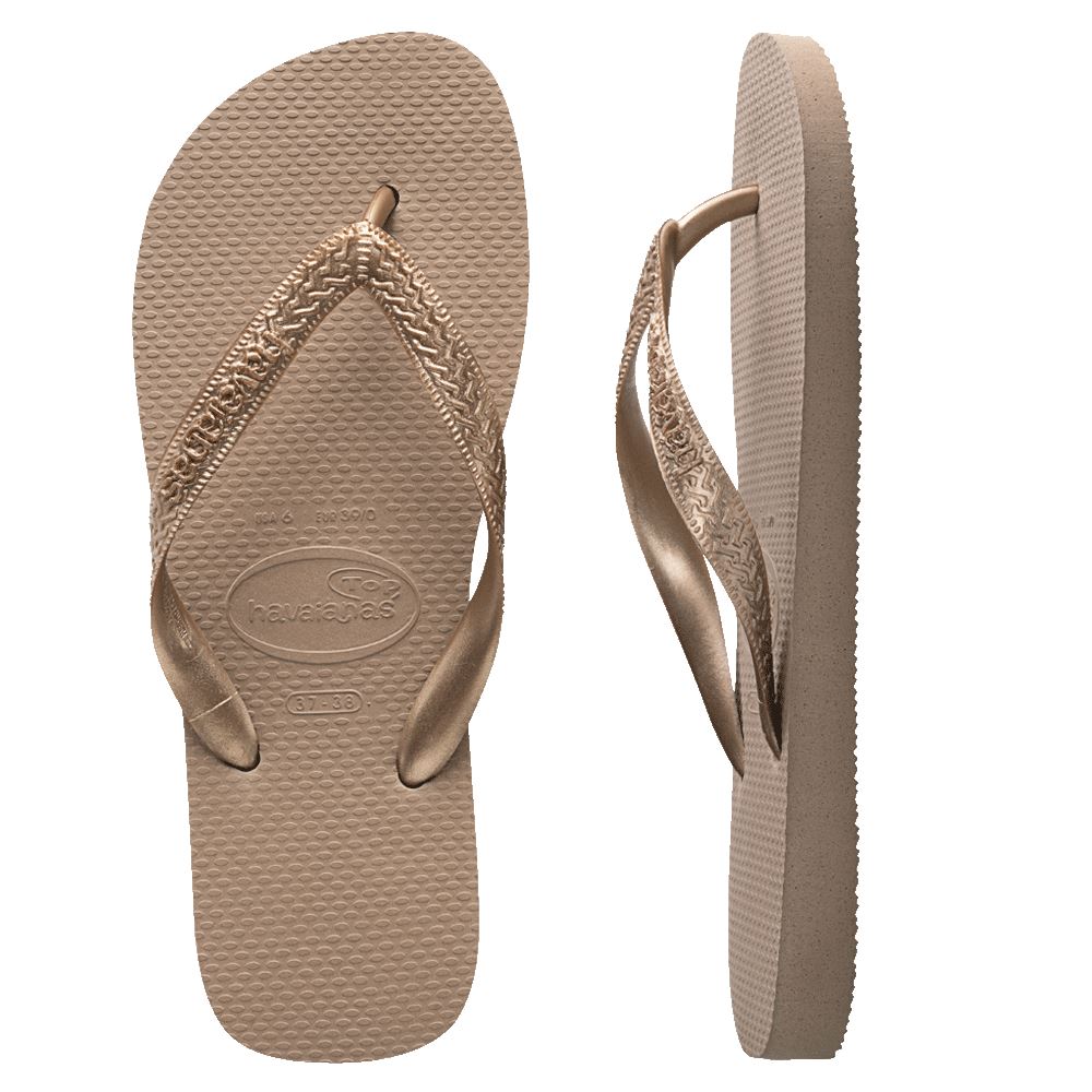 HAVAIANAS TOP JANDALS Rose Gold 43/44 Brazil 