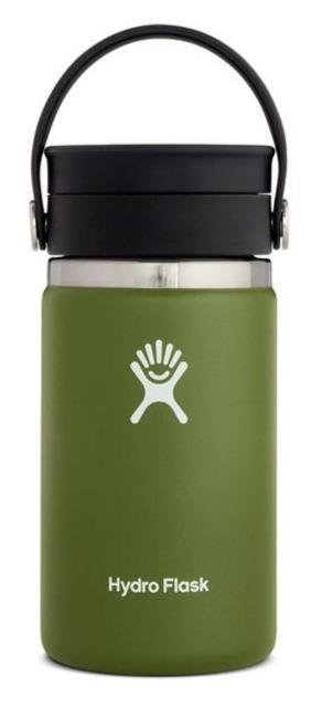 Hydro Flask 354mL Wide Mouth W/Flex Sip Lid Coffee Cup Olive 