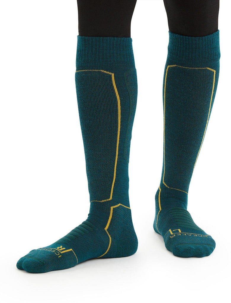 Icebreaker Merino Ski+ Medium Over the Calf Socks XL Green Glory / Loden 