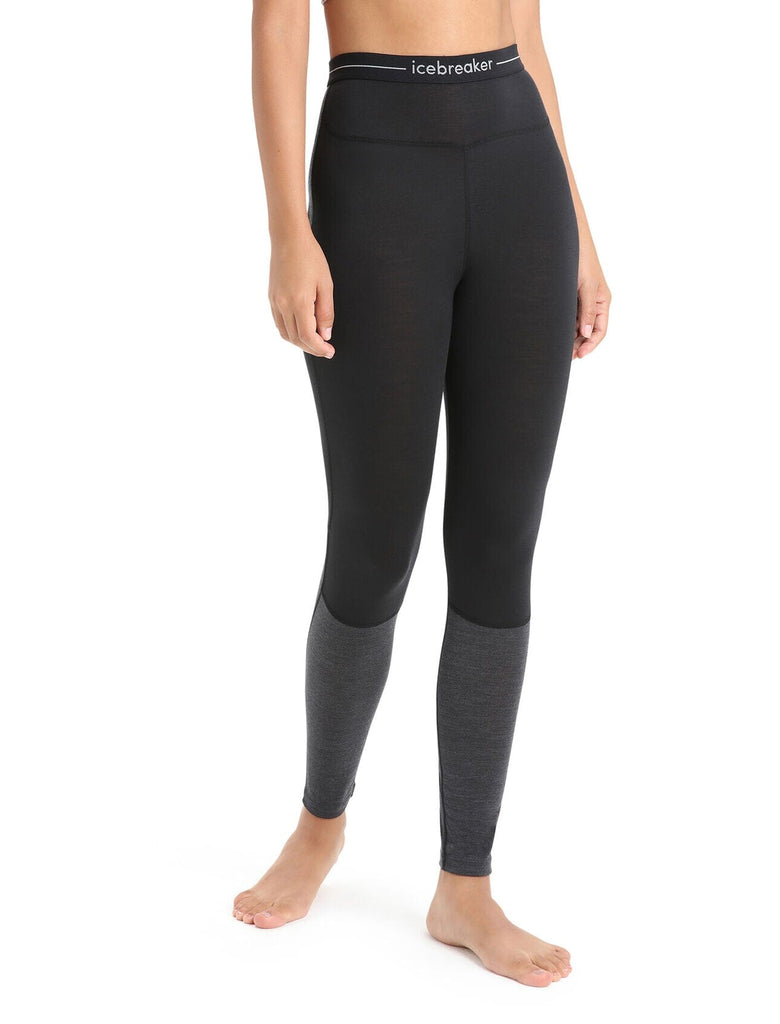 Icebreaker Womens 125 Zoneknit Merino Leggings Black S 