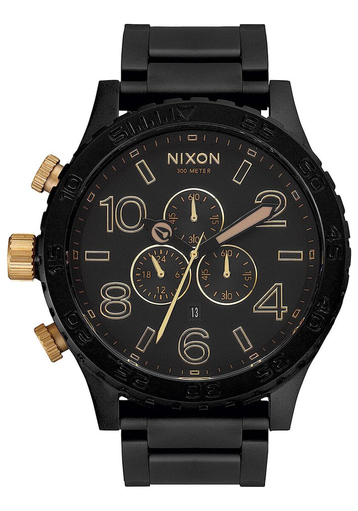 NIXON 51-30 CHRONO WATCH Matte Black / Gold 