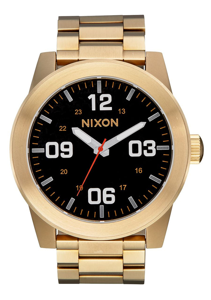Nixon Corporal Stainless Steel Watch Yellow Gold / Black 