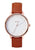 Nixon Kensington Leather Watch Rose Gold / White 