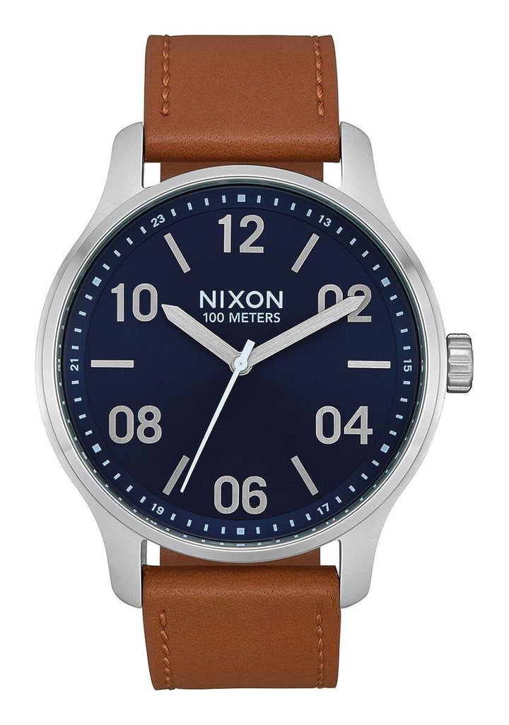 NIXON PATROL LEATHER WATCH NvySad 