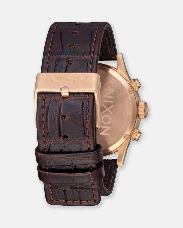 NIXON SENTRY CHRONO LEATHER WATCH 