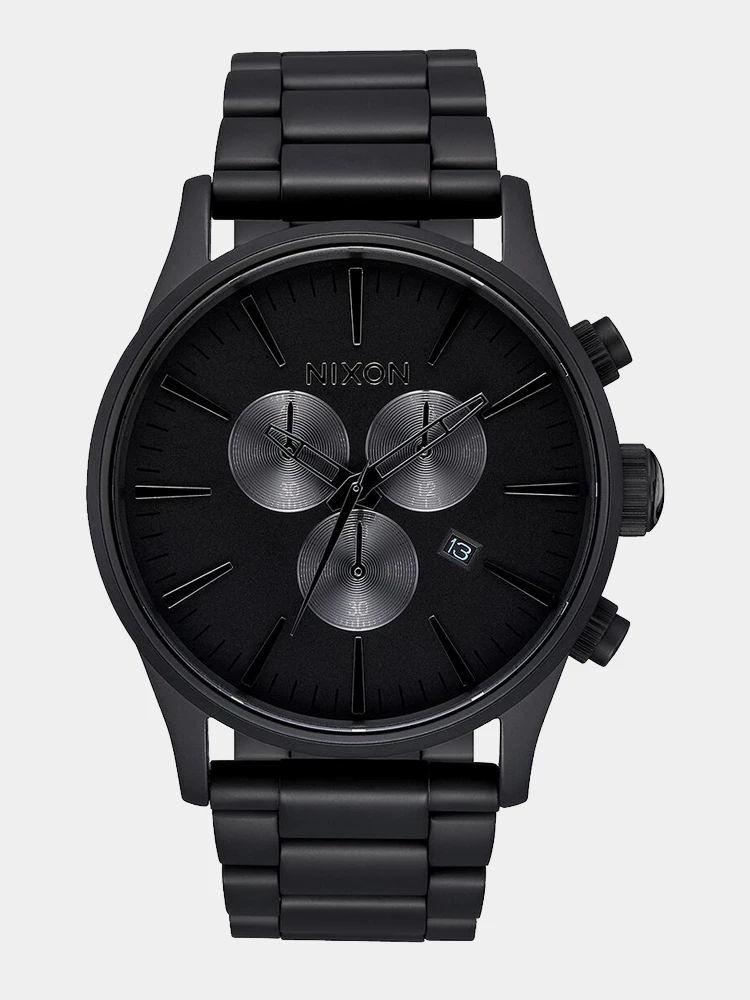 NIXON SENTRY CHRONO WATCH All Matte Black / Polished Black 