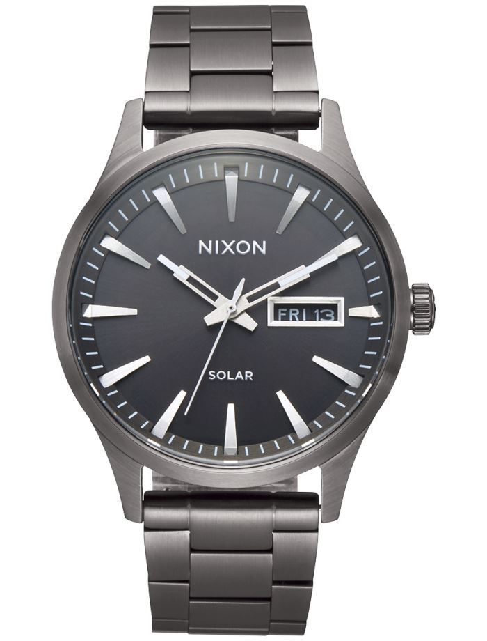 Nixon Sentry Solar Stainless Steel Watch 