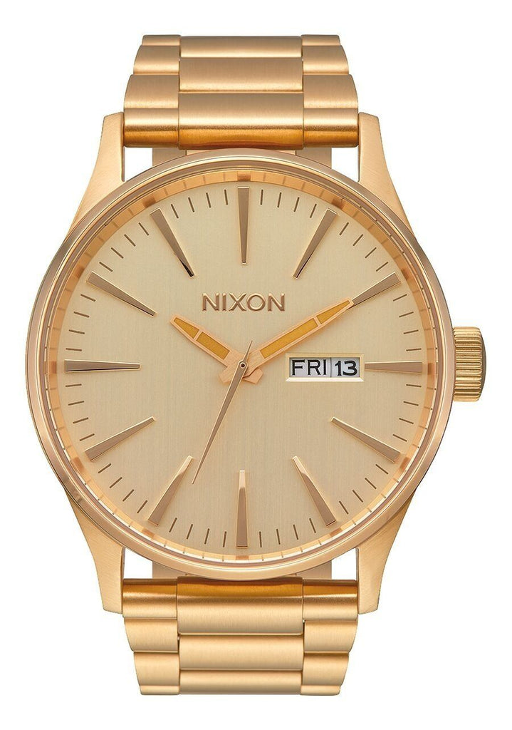 NIXON SENTRY STAINLESS STEEL WATCH All Gold 