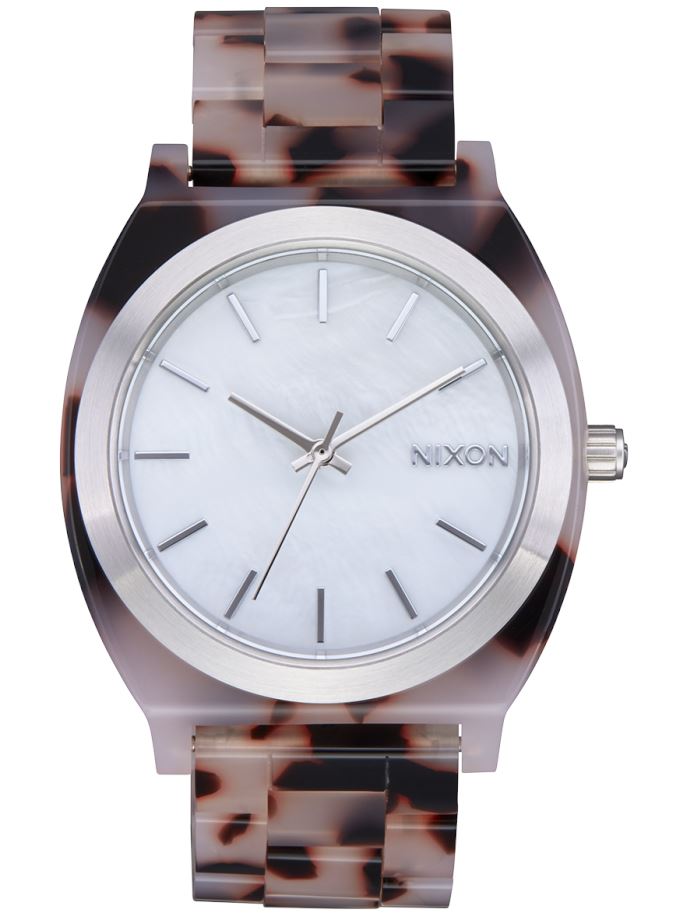 Nixon Time Teller Acetate Watch Pink Tortoise / Mother of Pearl 