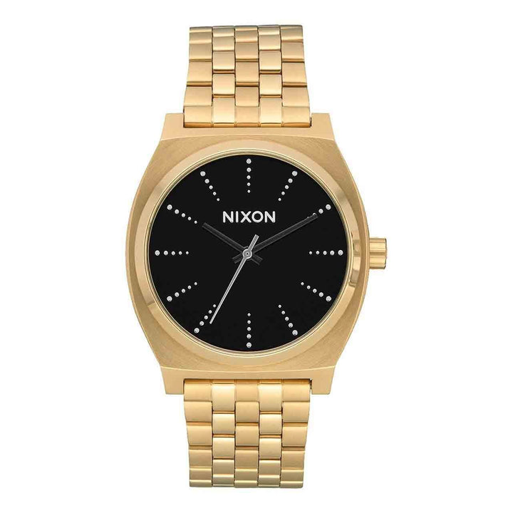 NIXON TIME TELLER WATCH Gold Black Silver 