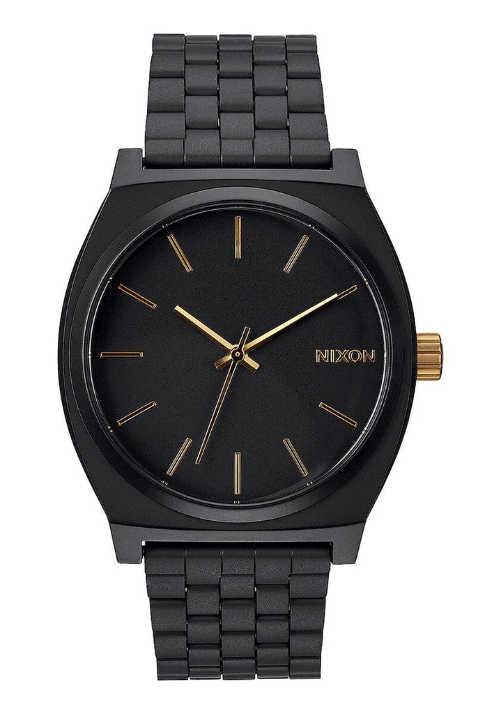 NIXON TIME TELLER WATCH Matte Black Gold 