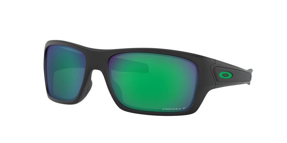 OAKLEY TURBINE SUNGLASSES Matte Black Prizm Jade Polar PT 