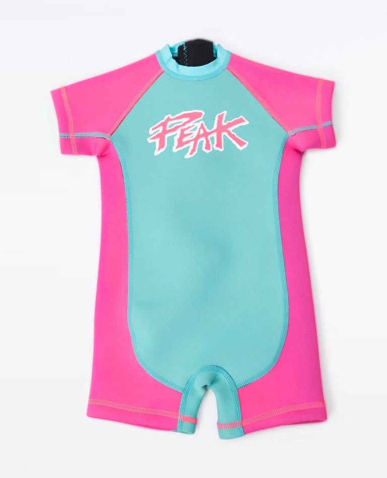 Peak Groms Energy Short Sleeve Spring Wetsuit Pink 2Y 