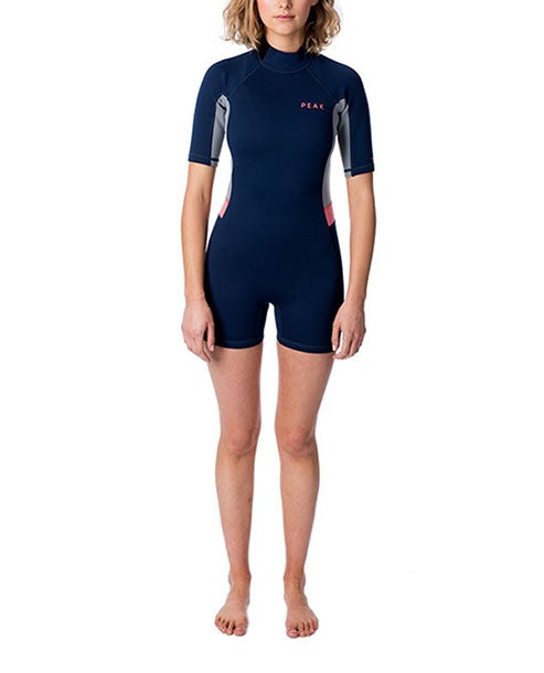 Peak Womans Energy Short Sleeve Back Zip Spring Wetsuit Navy 10 