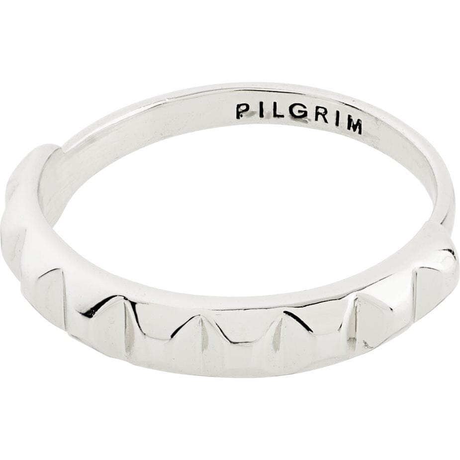 Pilgrim Eaa Pyramid Shape Ring Silver Plated 