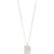 Pilgrim Kindness Recycled Square Coin Necklace Silver Plated 