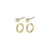 Pilgrim Mille Crystal Hoops & Earstuds 2 in 1 Gold Plated 