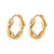 Pilgrim Zion Earrings Gold Plated 