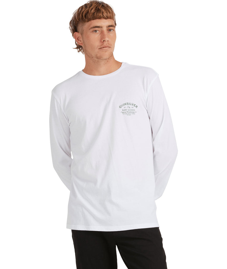 Quiksilver Closed Caption Long Sleeve T-Shirt White S 