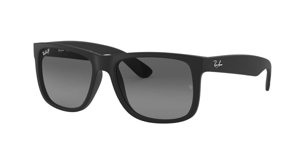 Ray-Ban Justin Polarised Sunglasses Black / Light Grey Gradient Grey Polar - Standard 