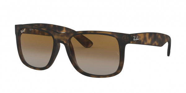 Ray-Ban Justin Rubber Sunglasses Havana / Grey Gradient Brown 