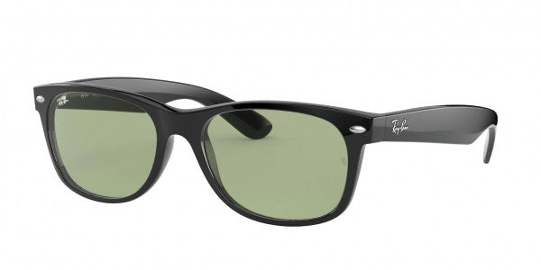 Ray-Ban New Wayfarer Sunglasses Black w/ Green 