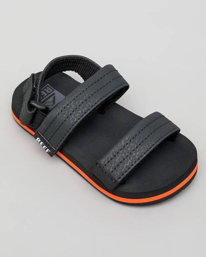 Reef Little Ahi Convertible Youth Jandal Grey / Orange 3 / 4K 