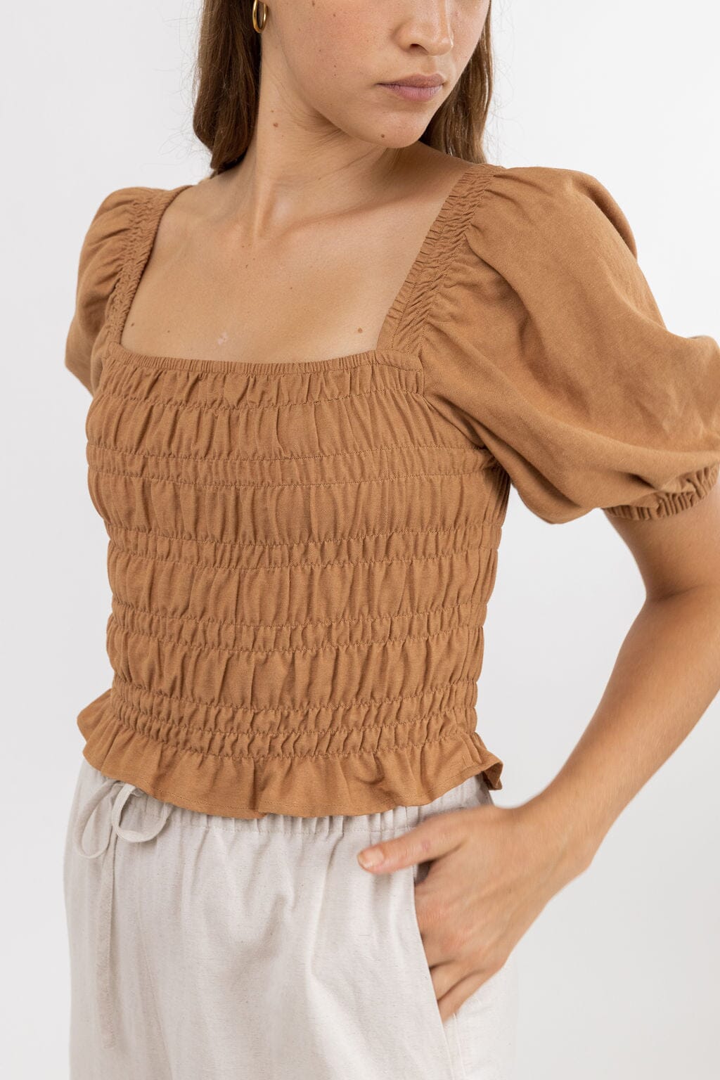 Rhythm Bronte Smocked Top 