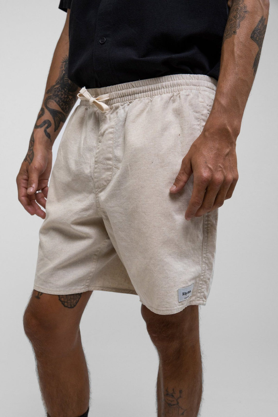 Rhythm Classic Linen Jam Shorts Sand 32 