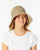 Rip Curl Crochet Bucket Hat is a crocheted seagrass with a low brim.  