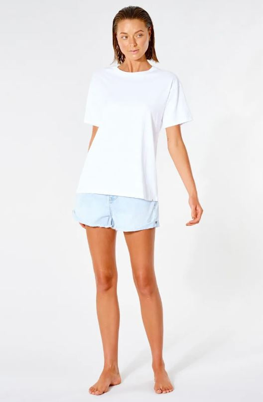 Rip Curl Plains Oversized Tee White XS 